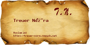 Treuer Nóra névjegykártya